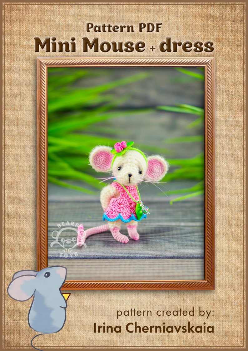 Crochet Pattern of the famous Little Mouse  dress image 3