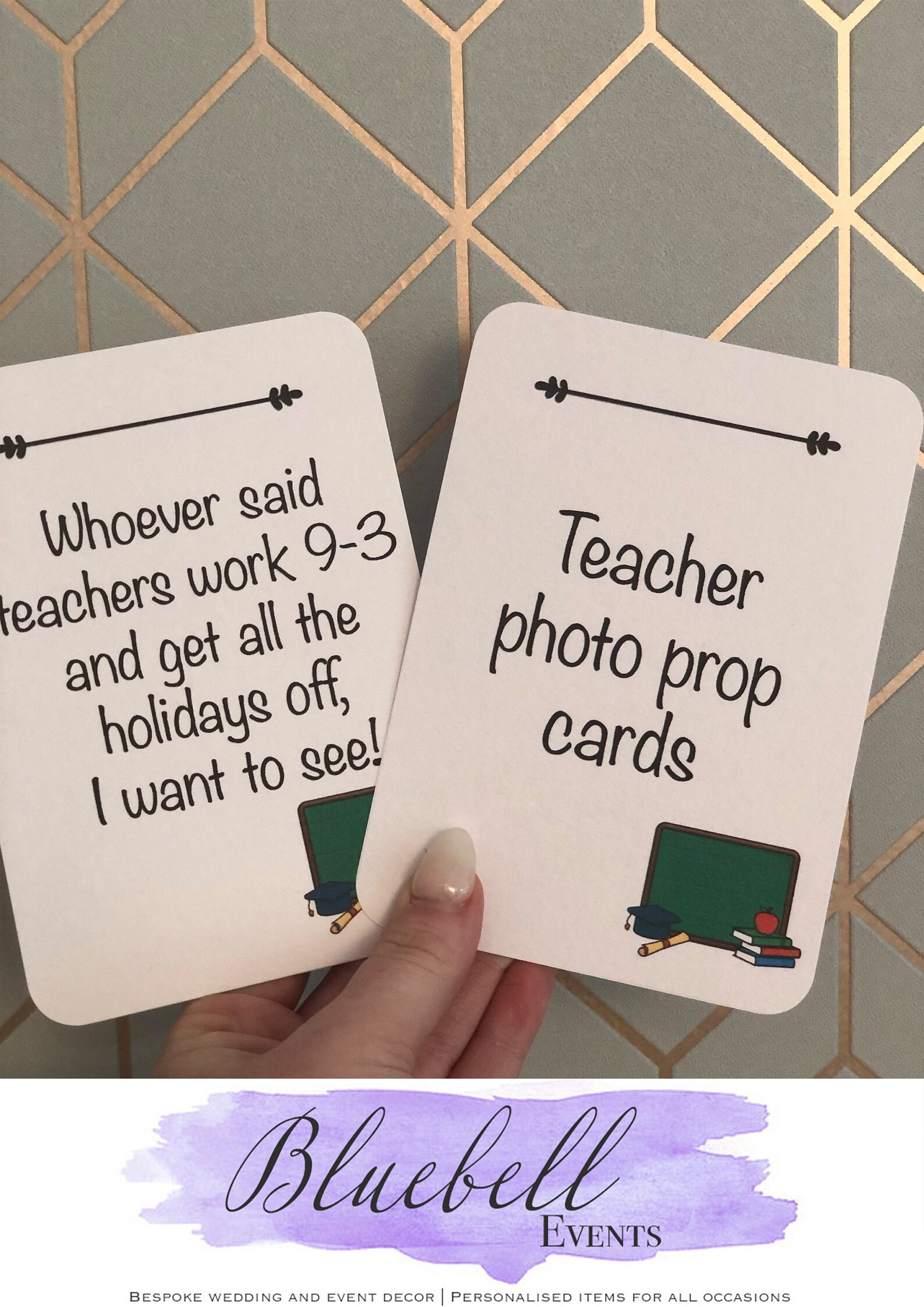 Teacher Photo Prop Cards Etsy