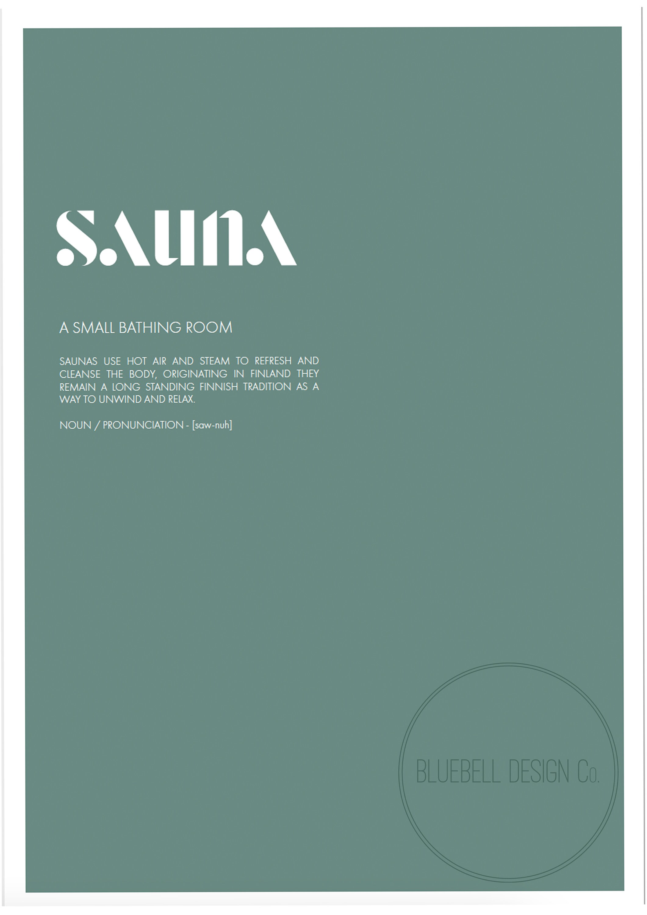 SAUNA Definition Digital Download Print Etsy España