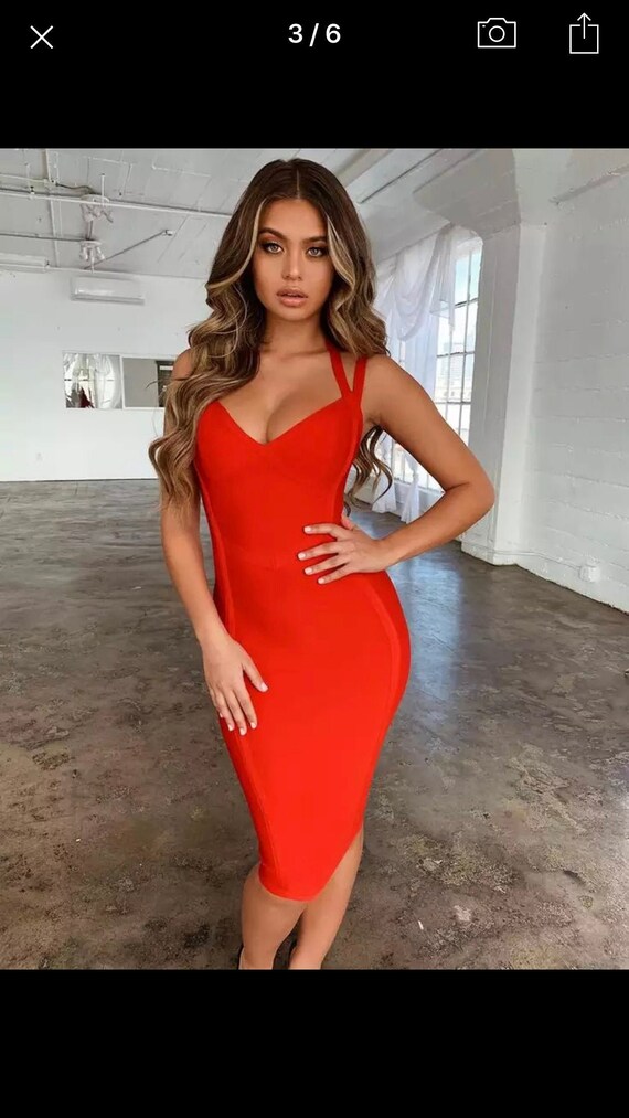 red bandage dress uk