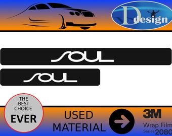 Kia Soul High quality Carbon Fiber Door Sill Protector Guard Vinyl Stickers