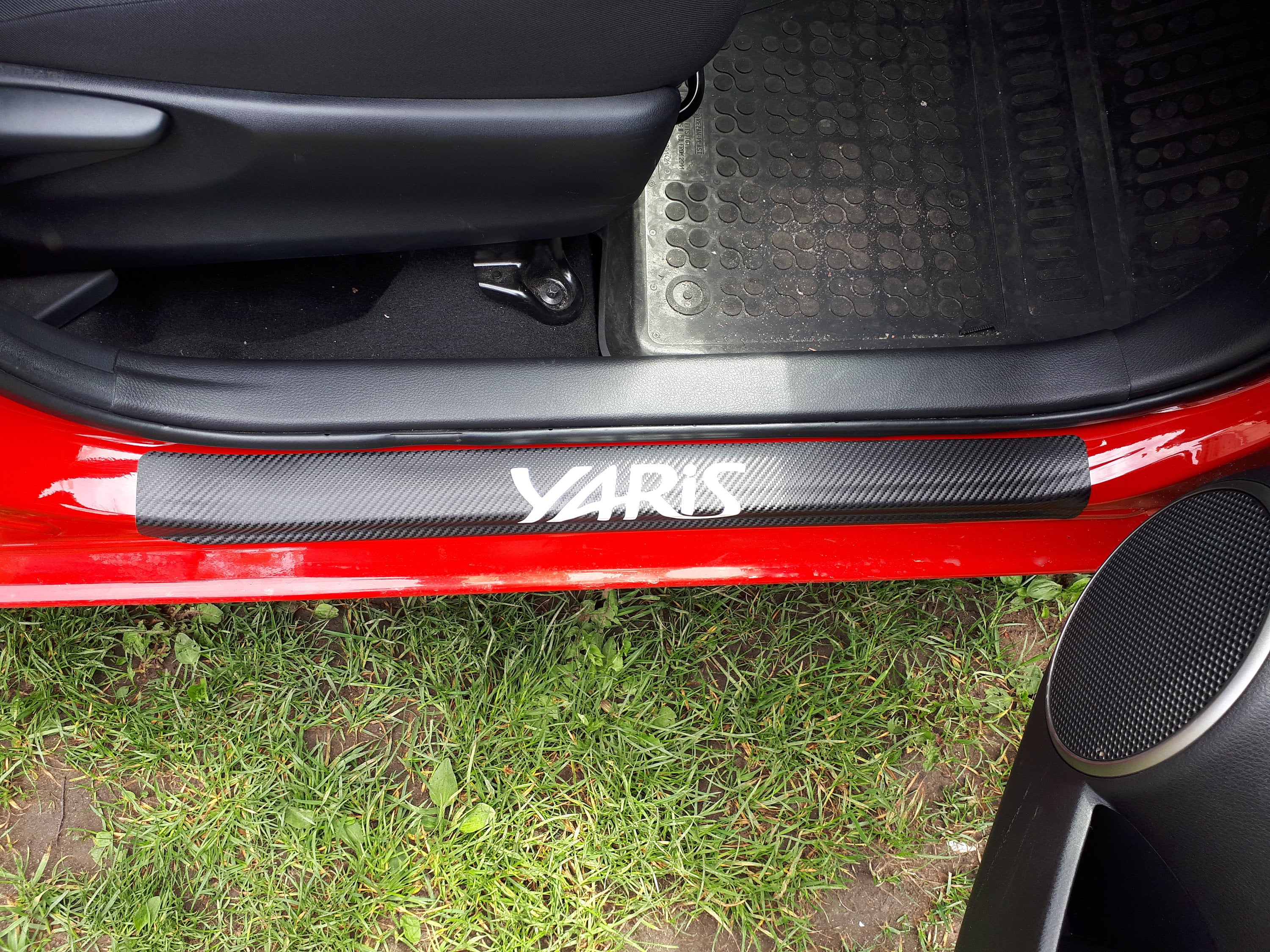 Toyota Yaris III Carbon Fiber Door Sill Protector Guard Vinyl Etsy