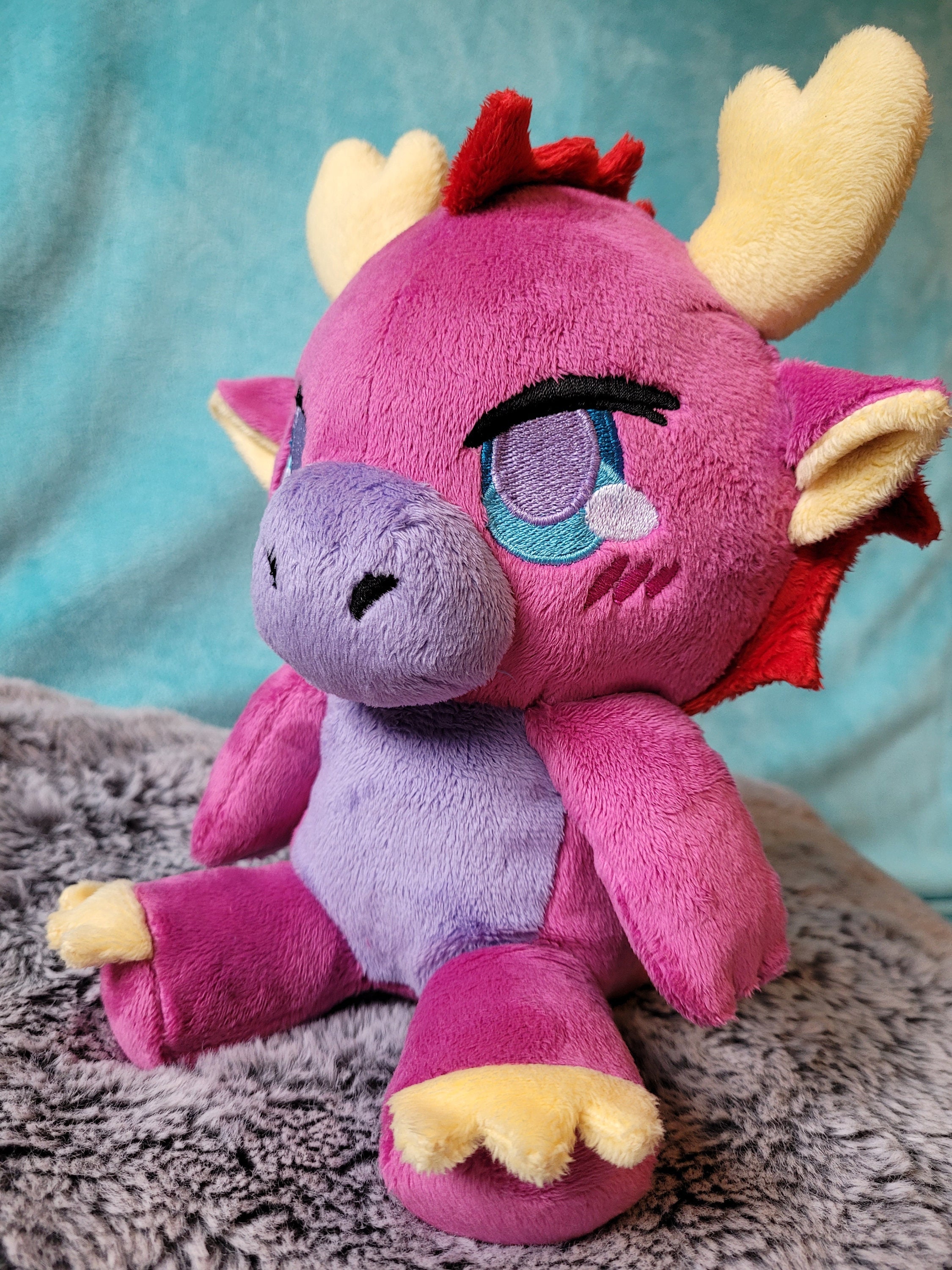 Bubble Gum Dragon Plush Etsy