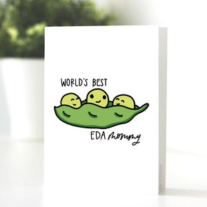 World's Best EDAMOMMY, Carte de voeux, Punny, Foodie, Fête des Mères