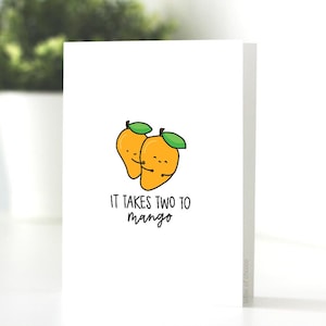 Il faut deux pour carte MANGO, mariage, amour, couple, gourmand