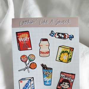 Asian Snack Sticker Pack volume 2 Cute and Kawaii Stickers for Journal,  Bujo, Penpal, Deco and More 