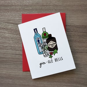 Carte GIN-gle Cloches, Fêtes, Noël