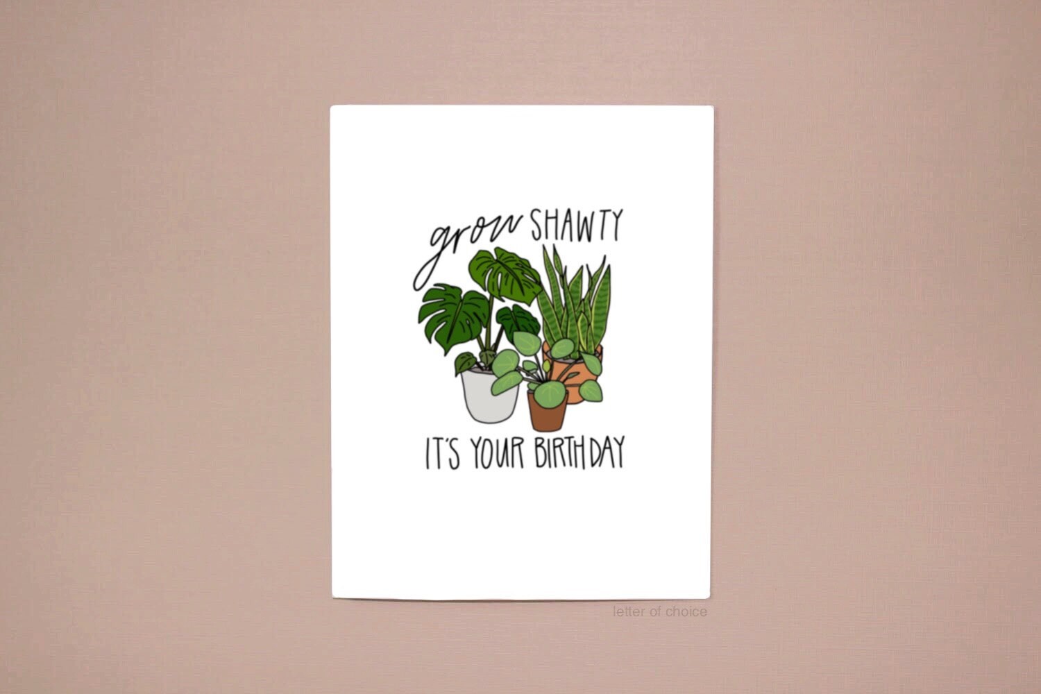 Plantable Greeting Card  Grow Shawty It's Your Birthday – seedsthedaystore