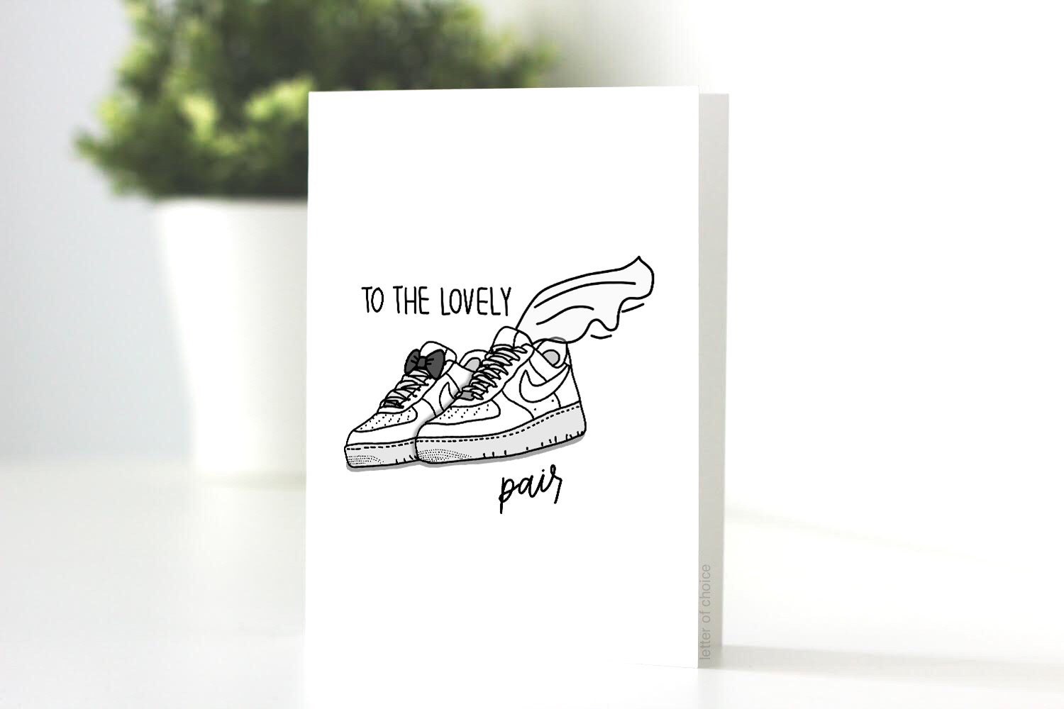 To the Lovely Pair Card, Air Force 1s, Wedding, Couple - Etsy