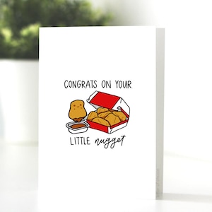 Félicitations pour votre petite carte NUGGET, nouveau bébé