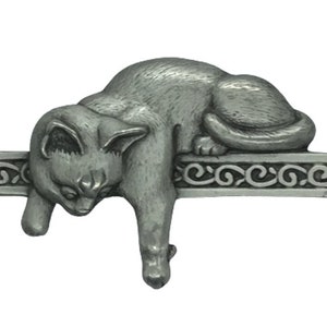 JJ Jonette Cat Pewter Dangling on Shelf