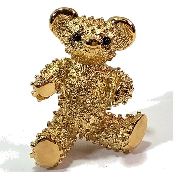 D’Orlan Teddy Bear Brooch Pin Stamped 4989 Vintage