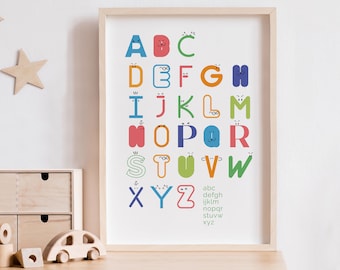 Alphabet Print - Nursery Print - Nursery Wall Art - Children's Prints - Children's Wall Art - Alphabet Poster - Alphabet Wall Art