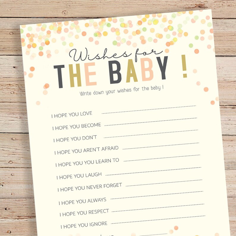 Baby Advice & Wishes Advice for New Parents Baby Wishes Etsy