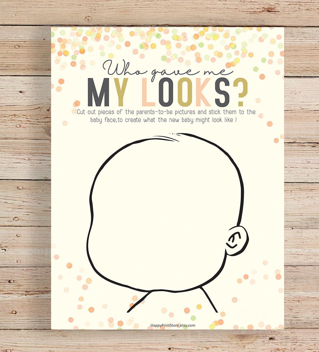 Baby Face Game What Will Baby Look Like Baby Face Guess The Etsy