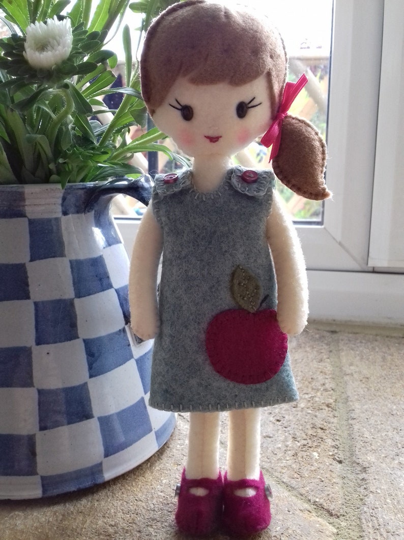 Handstitched Felt Doll Blossom Etsy