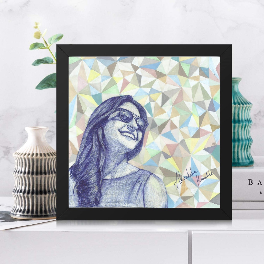 Personalised Portraits of Loved Ones Using Ballpoint Pen Etsy