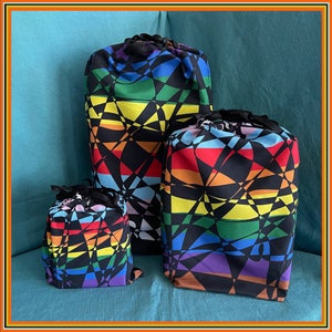 Gift Bag: Pride Unity Design, Three size set is printed on Silky Polyester. It&#39;s a cinch to finally achieve the perfect gift presentation.