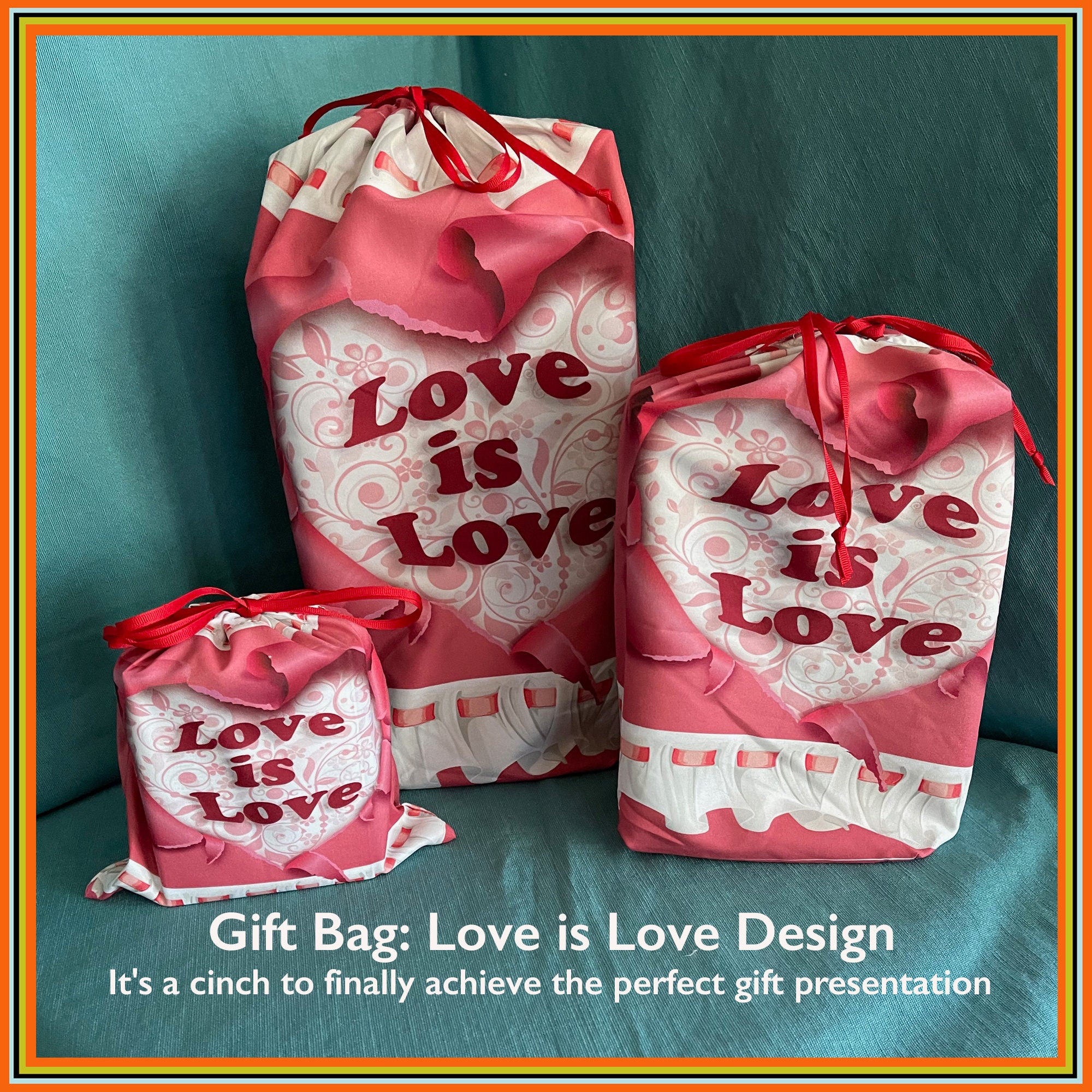 Gift Bag Fetch Design This three size set is printed on Silky Polyester It's a cinch to finally achieve the perfect gift presentation. Gift Bag Fetch Design This three size set is printed on Silky Polyester It's a cinch to finally achieve the perfect gift presentation.