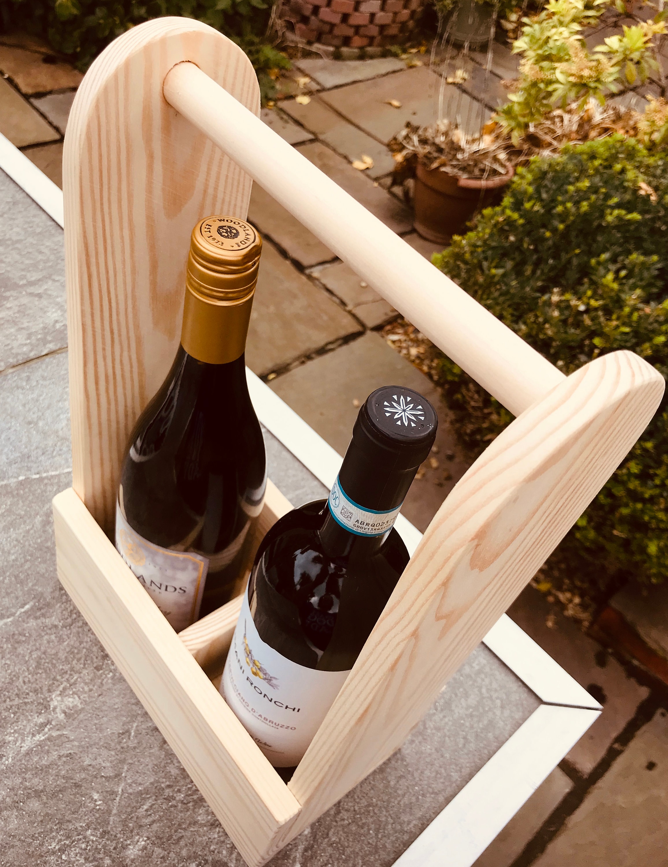 Wine Carrier Handmade Pine Wooden - Etsy.de