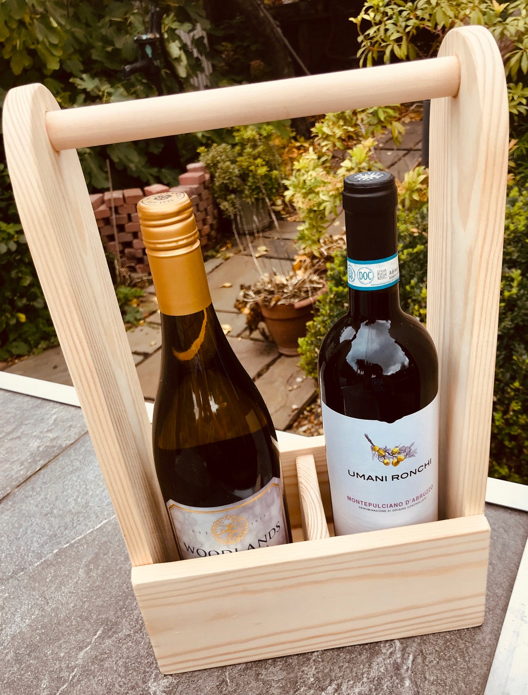 Wine Carrier Handmade Pine Wooden - Etsy.de