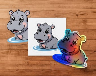Baby Hippo Clipart, Cute Baby Animal Clipart, Baby Nursery Clipart, Jungle Safari, Baby Shower Clipart, Baby Hippo Png