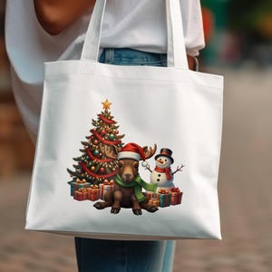 Christmas Moose PNG: Digital Art for Sublimation (4096x4096px)