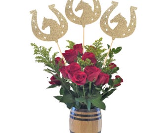 Horseshoe Centerpiece Picks, Derby Centerpiece Picks,