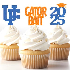 Florida Cupcake Toppers, Florida Graduation, 2025 Graduation Cupcake Toppers, Graduation Decorations 2025, Cupcake Toppers,