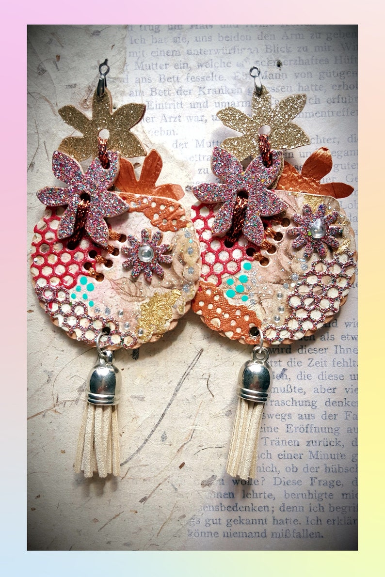 Bunte Boho-Ohrringe im Flower-Power-Look!