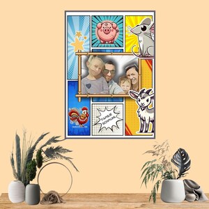 Individuelle Illustration, personalisiertes Foto, Krafttiere, Geburtsblumen, Sternzeichen, Tierkreiszeichen, Hochzeit, Meilensteine