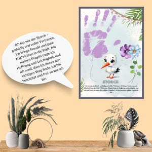 Handabdruck-Geschenk | Krafttier | Tier Kinderzimmer I Fingerabdruck-Krafttier | Handabdruck-Porträt I Tier I Affirmation I Pdf Download Diy