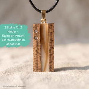 Collier souvenir personnalisé | Bijou avec cheveux, cendres, fleurs | Bijou mémorial | Pendentif unique artisanal