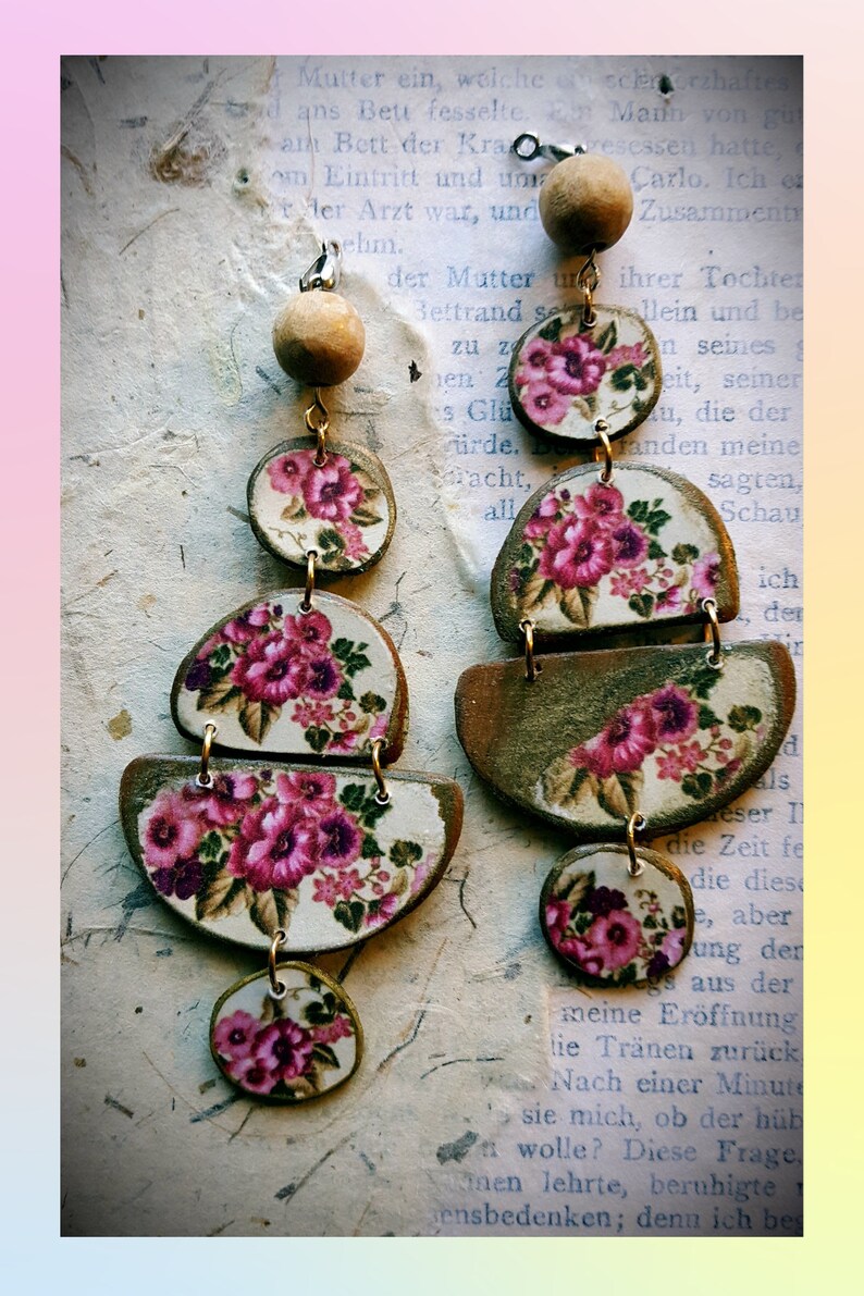 Romantische Vintage-Blumen-Ohrringe!