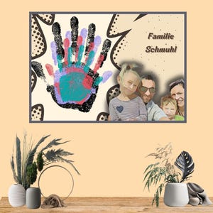 Benutzerdefiniertes Familienportrait, Cartoonportrait, verschiedene Designs, Familienillustration, Portrait vom Foto, Handabdruck Familie
