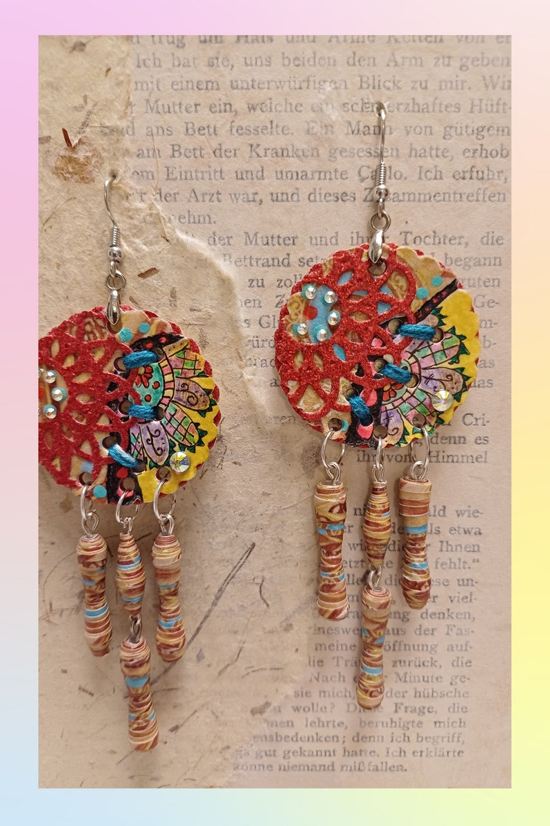 Farbenfrohe Mandala-Ohrringe im Boho-Stil!