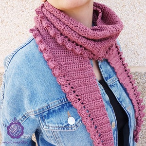 Crochet pattern in Spanish, PDF Crochet pattern, Pop Scarf, Scarf