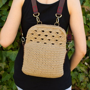 Crochet pattern in Spanish, PDF Crochet pattern, convertible backpack bag Gallery