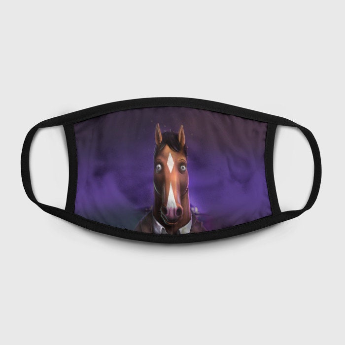 BoJack Horseman Face Mask Reusable Washable 100 Cotton Etsy