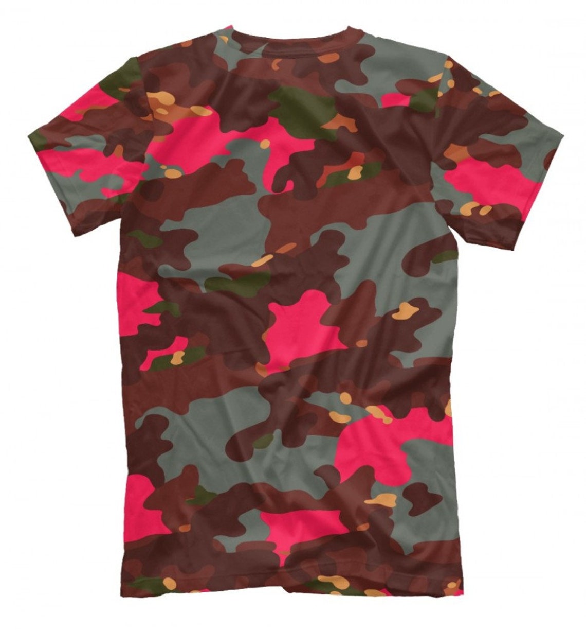 Pink Camouflage Graphic TShirt Men's Women's All Etsy