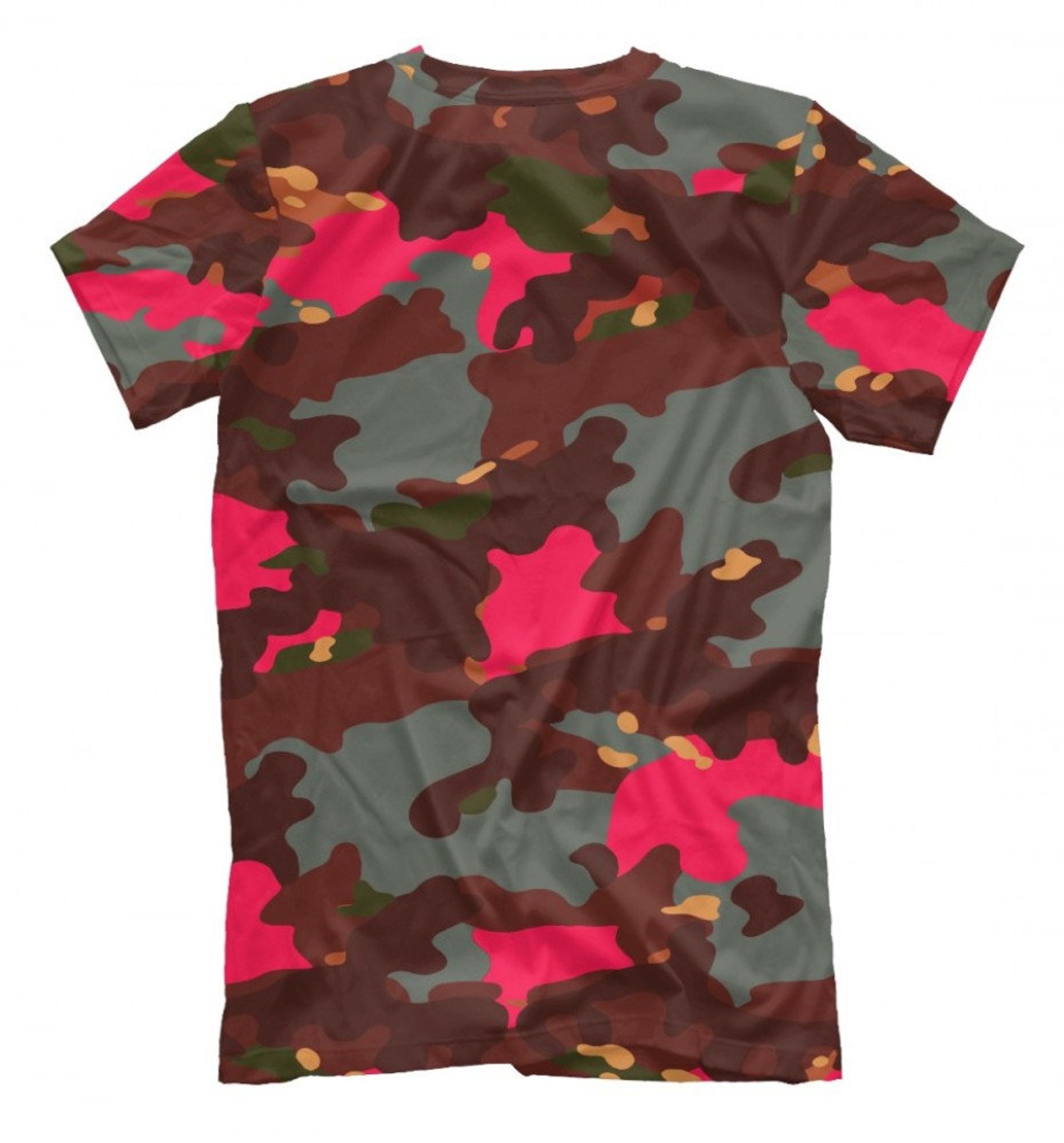 Pink Camouflage Graphic TShirt Men's Women's All Etsy
