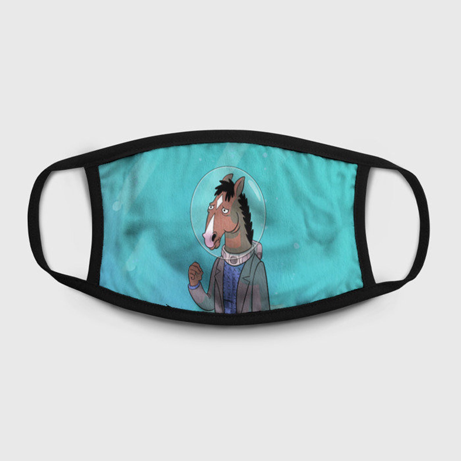 Bojack Horseman Face Mask Reusable Washable 100 Cotton Etsy