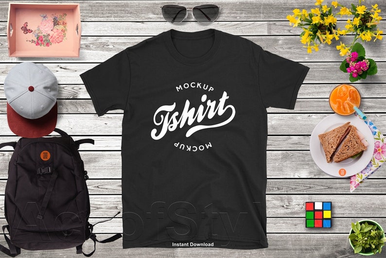 Download Tshirt Mockup Bundle 4 Colors Gildan 64000 Shirt Mock Up ...