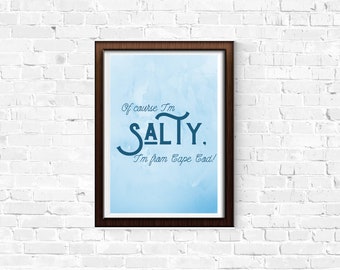 Of Course I'm Salty | Printable Wall Art | Salty Print | Coastal Art | Home Decor | Digital Art | Cape Cod Art  | Instant Download