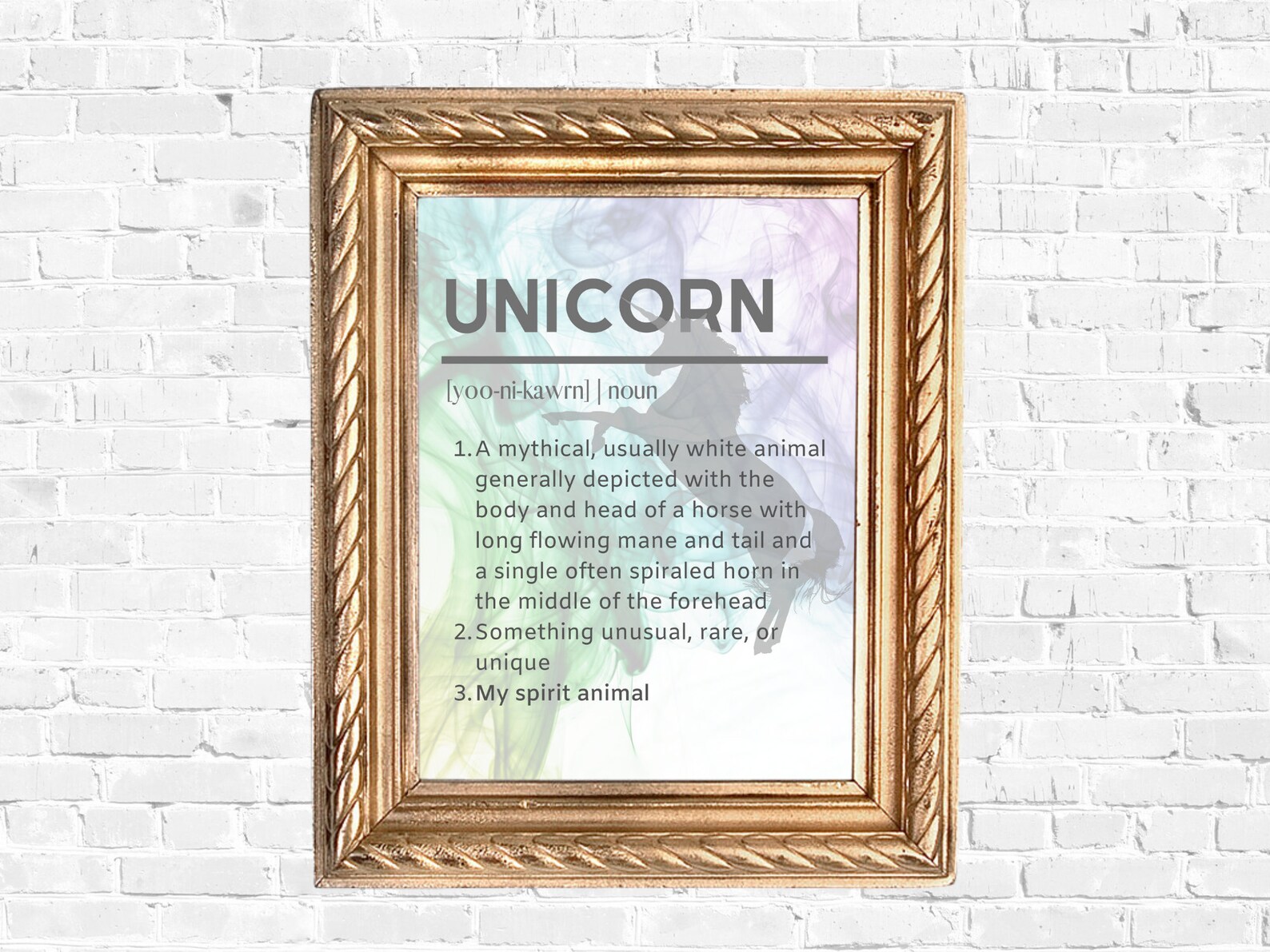 Buy Unicorn Definition Unicorn Print Printable Wall Art Online in India