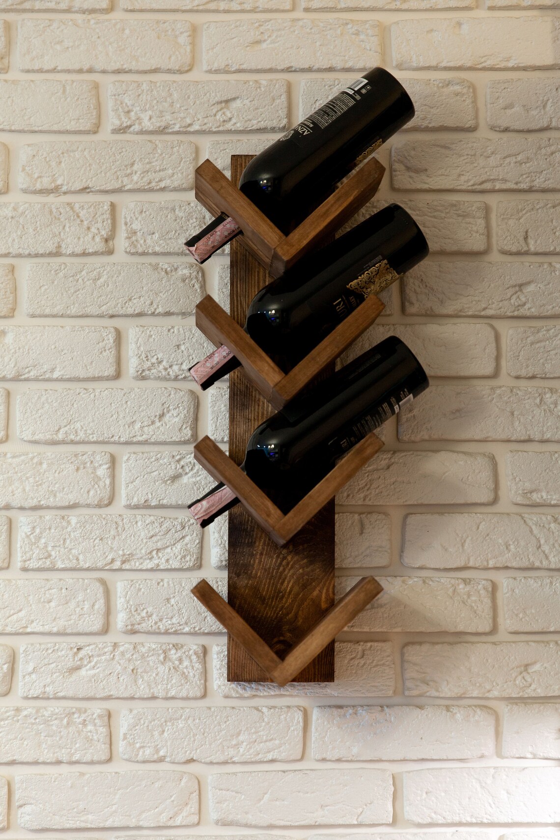 Wine Rack Corner shelf Kitchen wine rack Home decorSolid Etsy