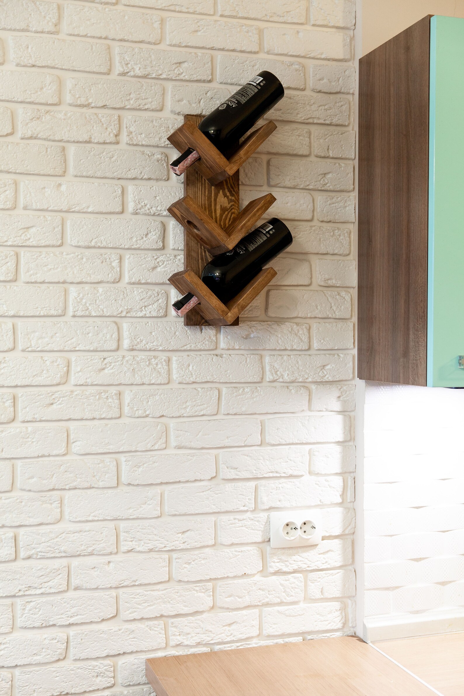 Corner Wine Rack Rustic Wood Wine Rack Wine Rack Floating Etsy