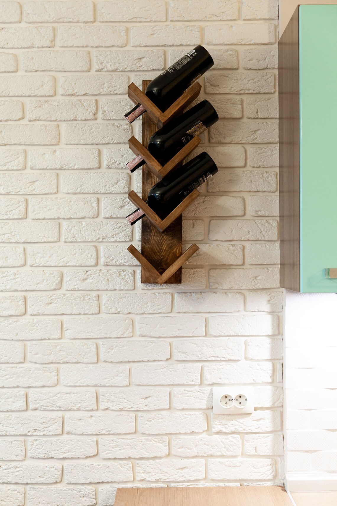 Wine Rack Corner shelf Kitchen wine rack Home decorSolid Etsy