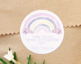 Pastel Rainbow Gift Tags | Birthday Party Tags Rainbow Clouds | Thank ...