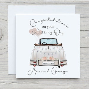 Personalised Wedding Card | Congratulations on Your Wedding Day Card | Wedding Day Keepsake Gift